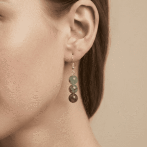 Boucles d'oreilles agate mousse