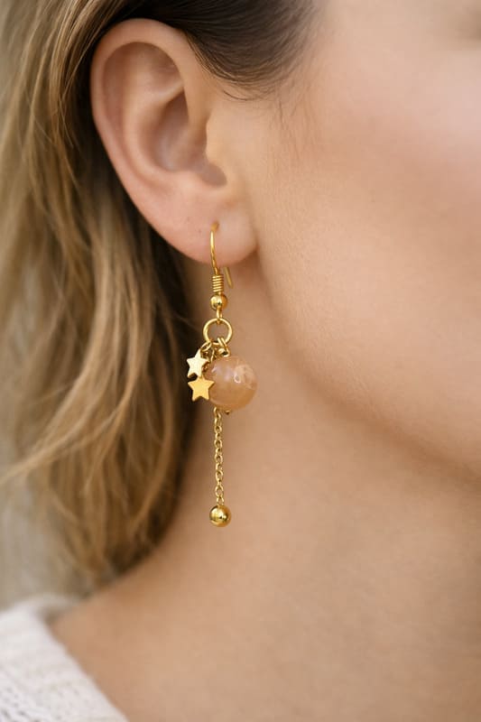 Boucles d'oreilles pierre