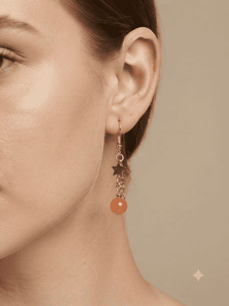 Boucles d'oreilles avec Calcedoine