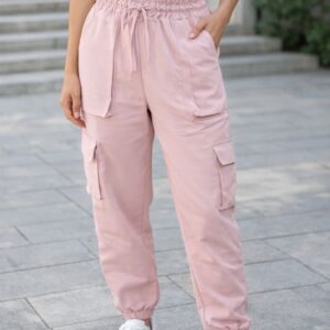 Pantalon rose cargo