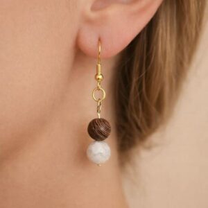 Boucles d'oreilles pierre naturelle