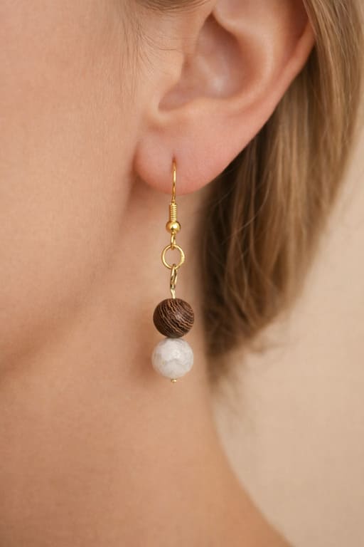 Boucles d'oreilles pierre naturelle
