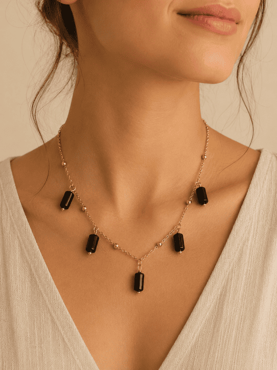 Collier en acier inoxydable doré