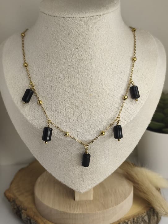 Collier en acier inoxydable doré