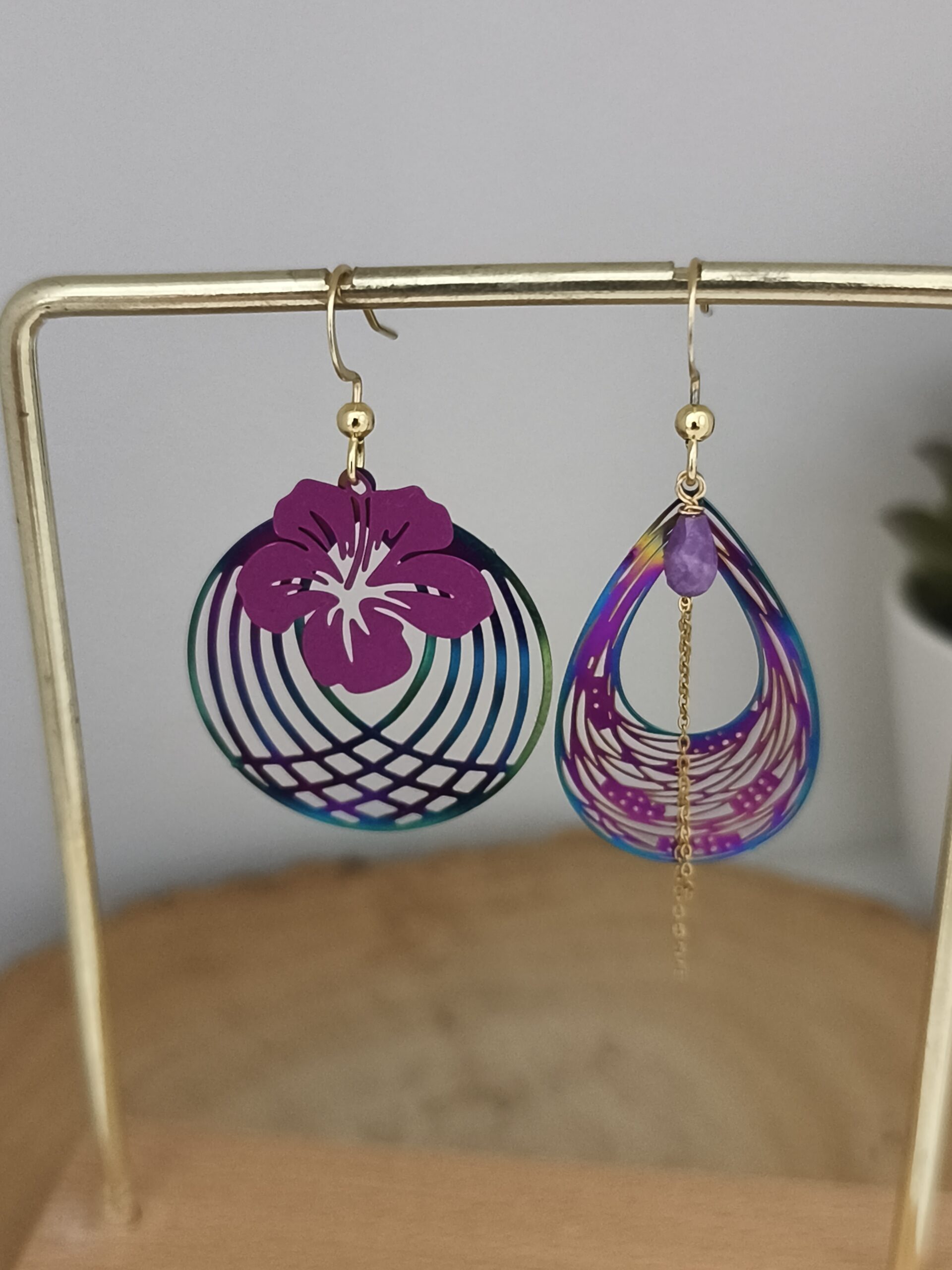 Boucles d'oreilles en acier inoxydable
