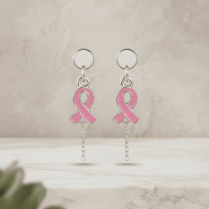 Boucles d'oreilles octobre rose