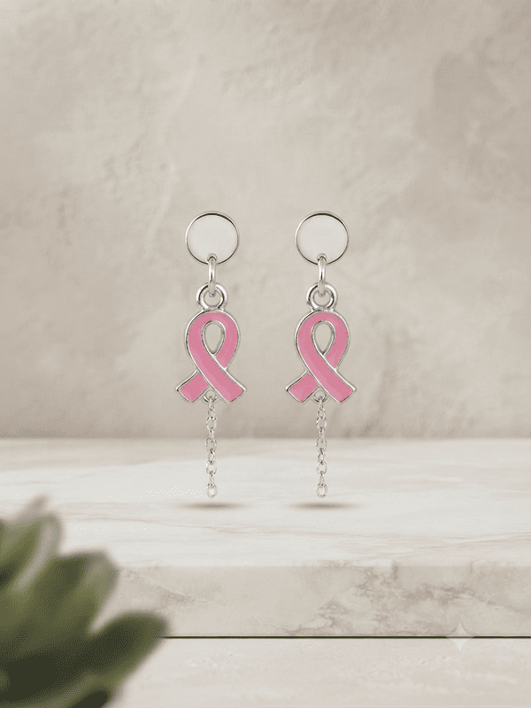 Boucles d'oreilles octobre rose