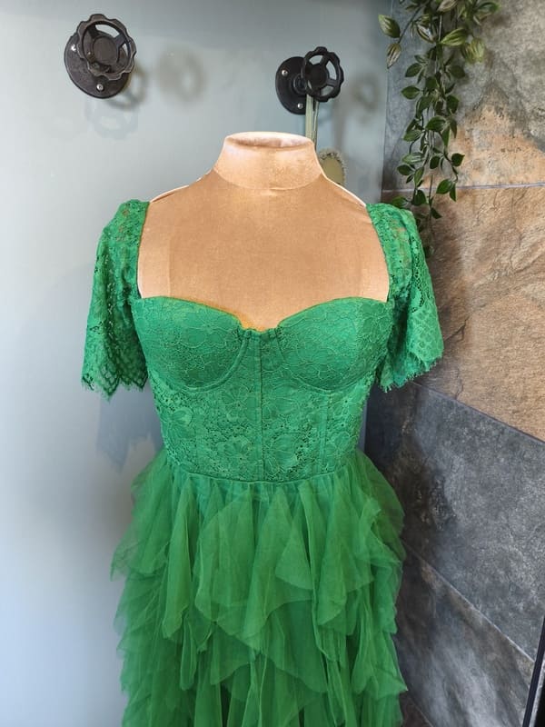 robe verte de soirée